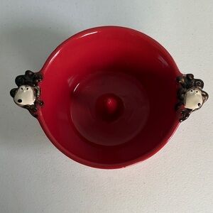 LTD Commodities LLC Red Stoneware Mini Bundt Pan with Decorative Monkey Handles